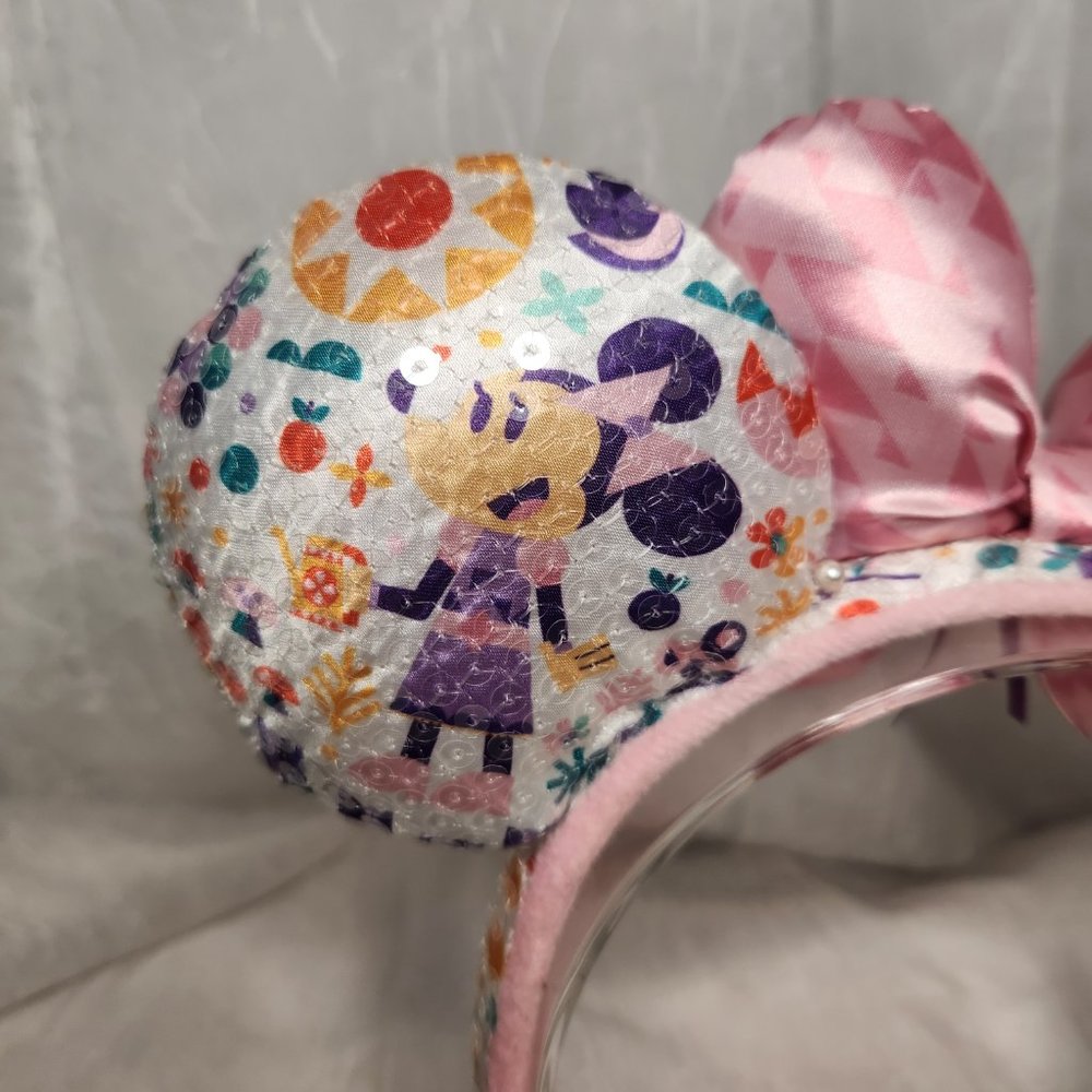 RARE 2017 Epcot's Flower and Garden Headband / Ears - Figment and Minnie - Picture 5 of 7